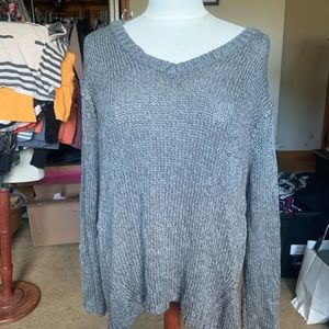 Grey knit sweater